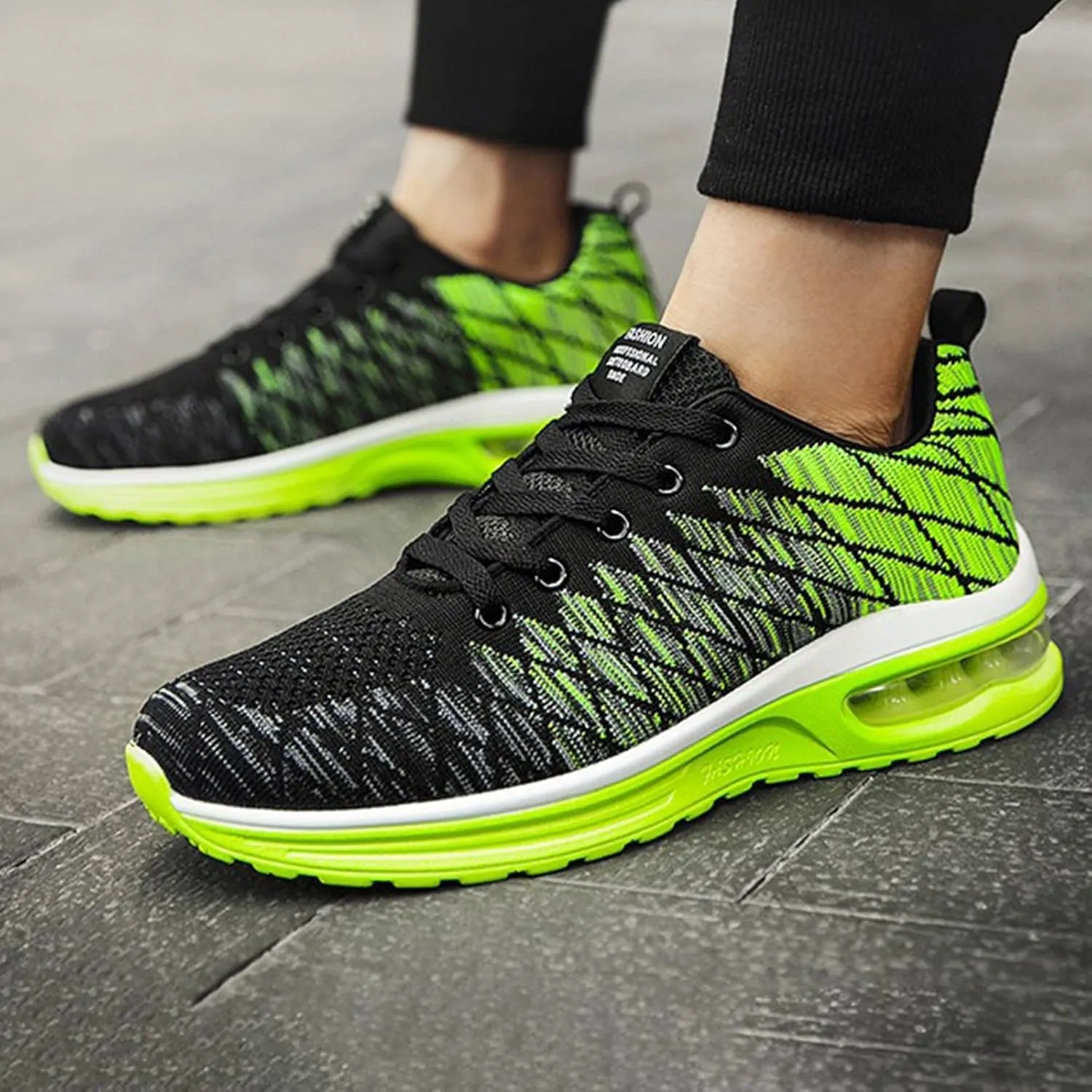 Non Slip Work Shoes for Men Walking Shoes Lightweight Breathable Slip On Running Shoes Workout Tennis Fashion Sneakers