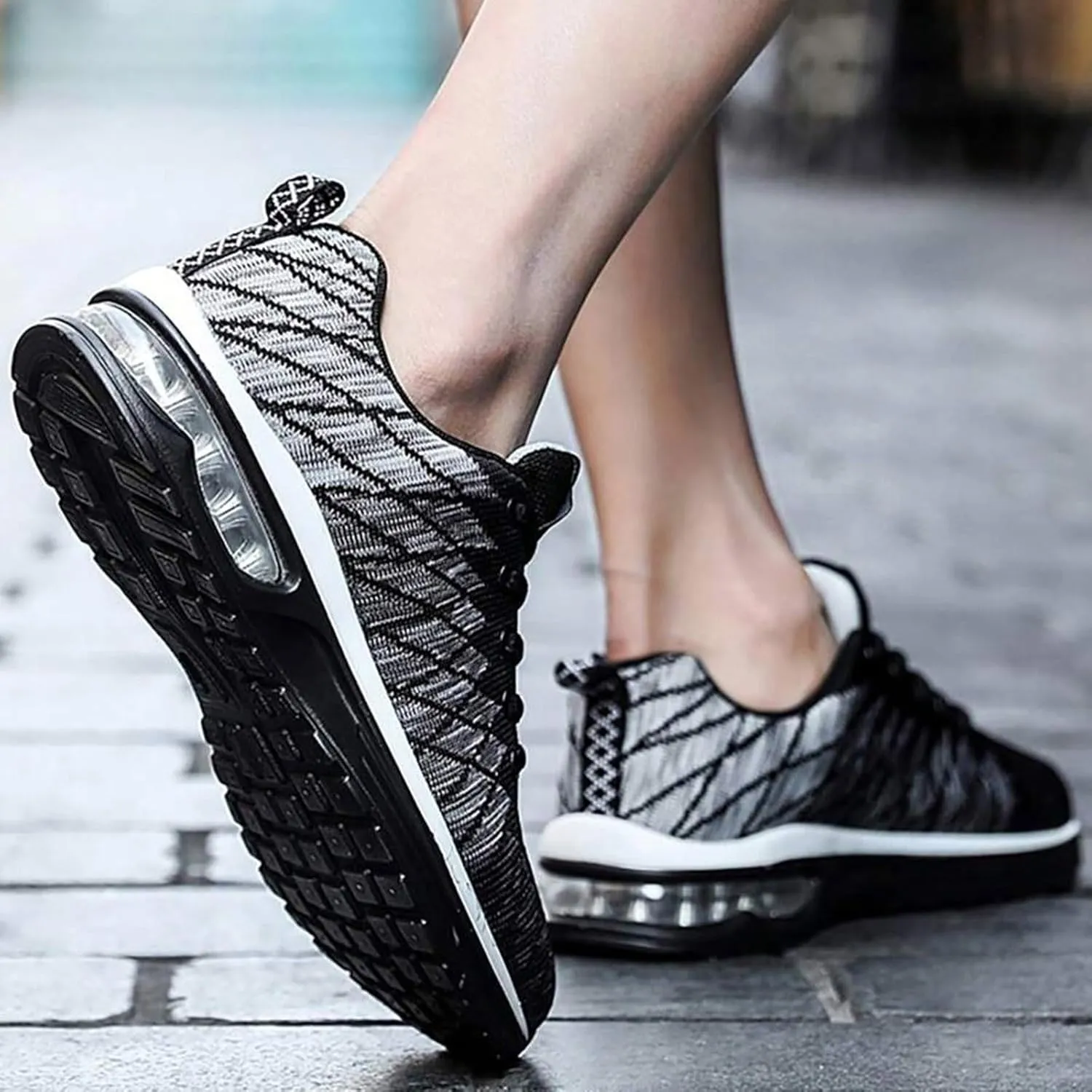 Non Slip Work Shoes for Men Walking Shoes Lightweight Breathable Slip On Running Shoes Workout Tennis Fashion Sneakers