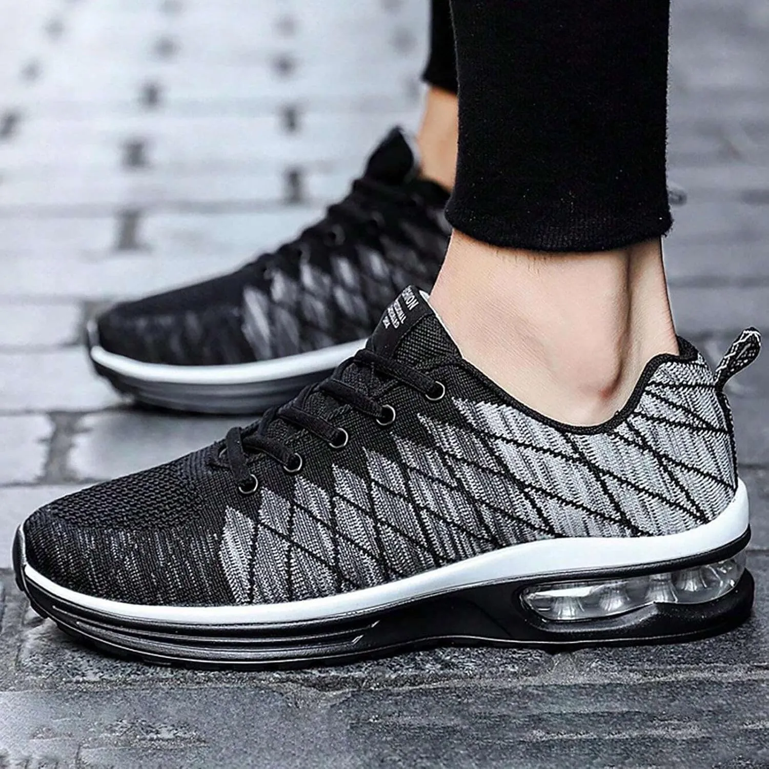 Non Slip Work Shoes for Men Walking Shoes Lightweight Breathable Slip On Running Shoes Workout Tennis Fashion Sneakers