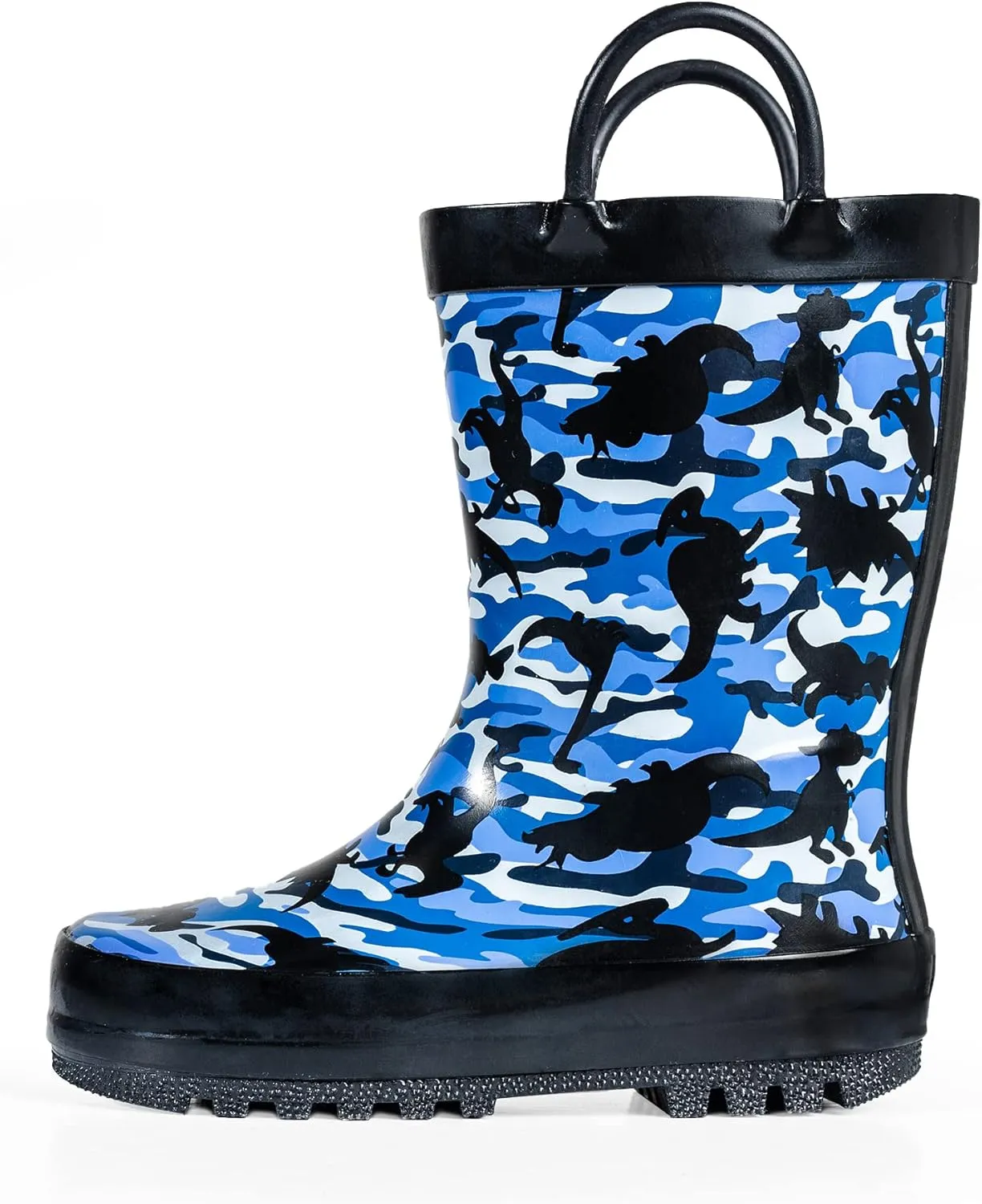 NORTY Rubber Rain Boots for Kids - Waterproof Rubber Boots Boys and Girls Solid & Printed Rainboots for Toddlers and Kids