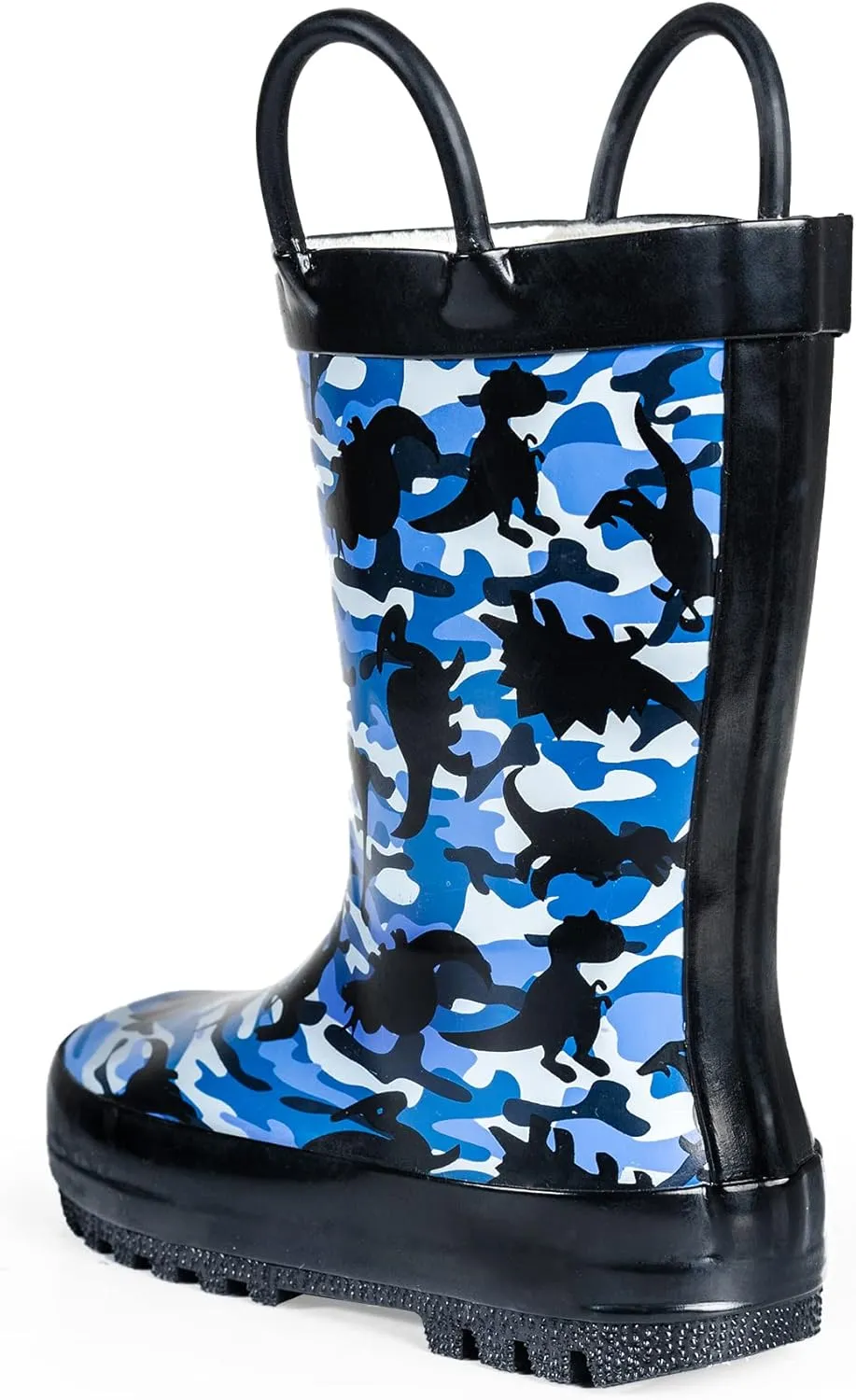 NORTY Rubber Rain Boots for Kids - Waterproof Rubber Boots Boys and Girls Solid & Printed Rainboots for Toddlers and Kids