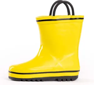 NORTY Rubber Rain Boots for Kids - Waterproof Rubber Boots Boys and Girls Solid & Printed Rainboots for Toddlers and Kids