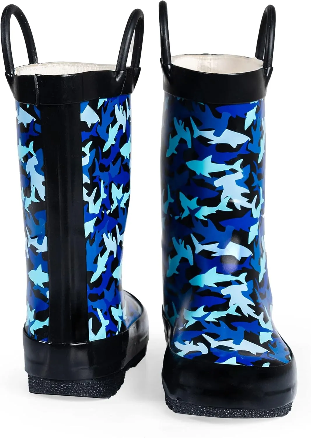 NORTY Rubber Rain Boots for Kids - Waterproof Rubber Boots Boys and Girls Solid & Printed Rainboots for Toddlers and Kids