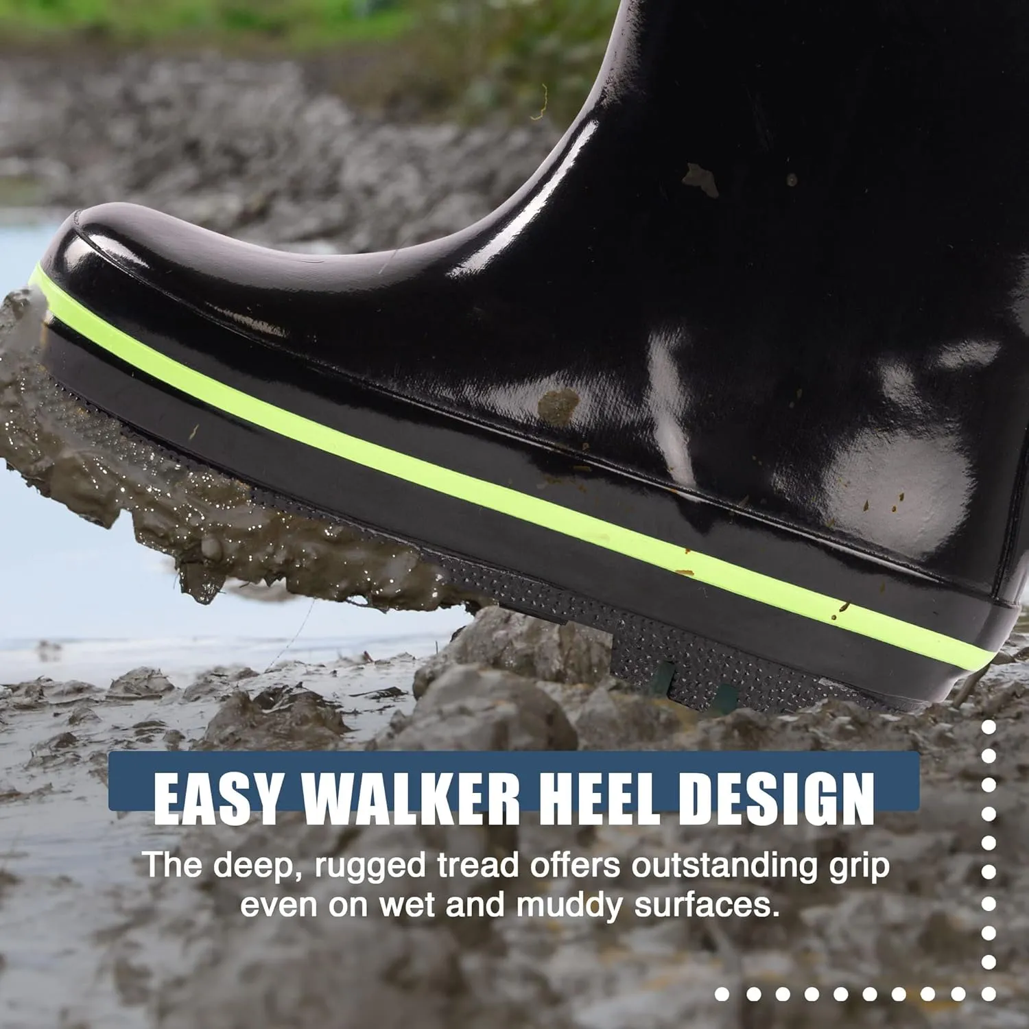 NORTY Rubber Rain Boots for Kids - Waterproof Rubber Boots Boys and Girls Solid & Printed Rainboots for Toddlers and Kids