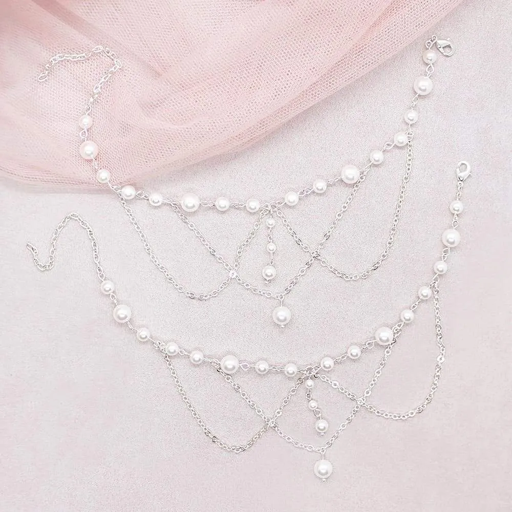 Ora Bridal Pearl Anklets