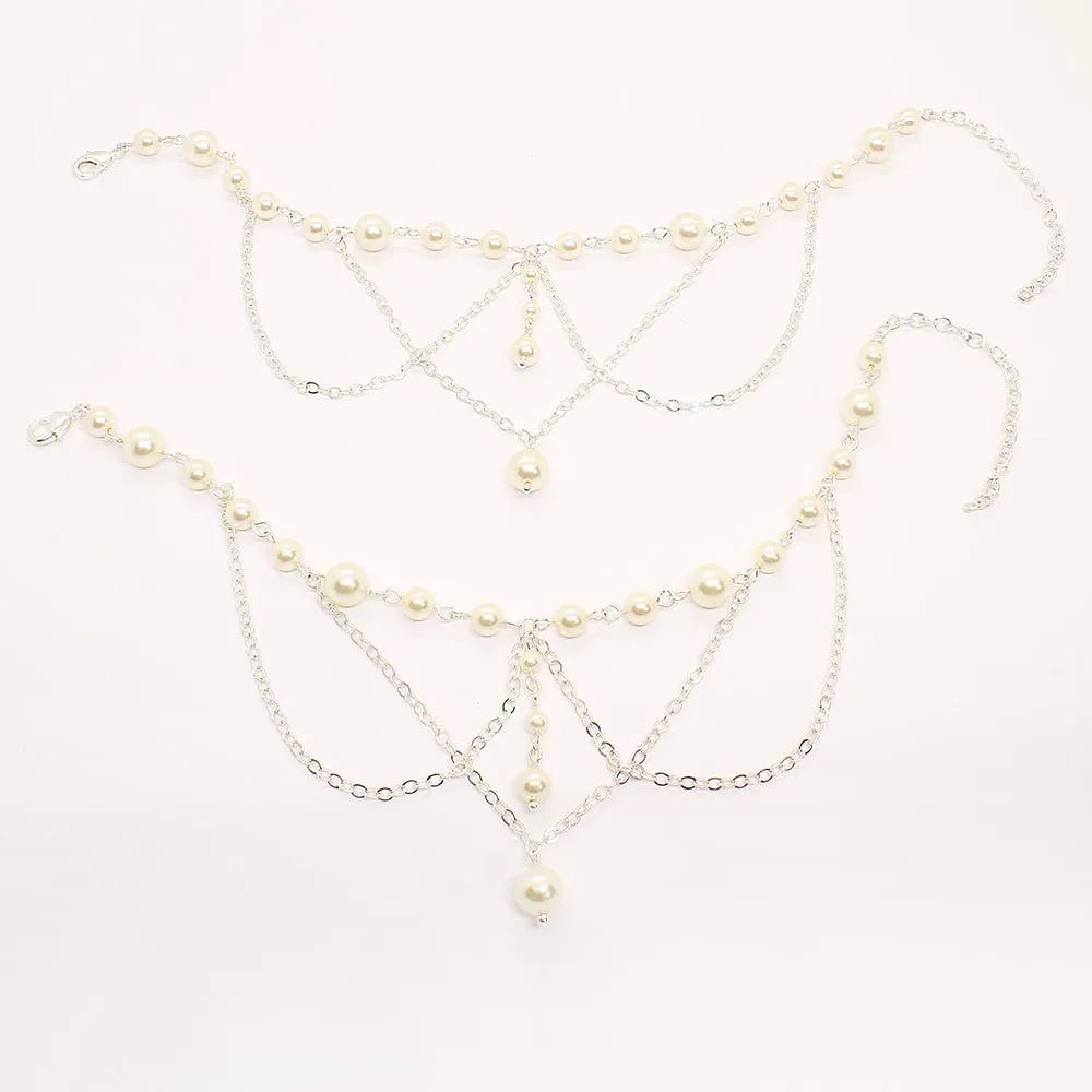 Ora Bridal Pearl Anklets