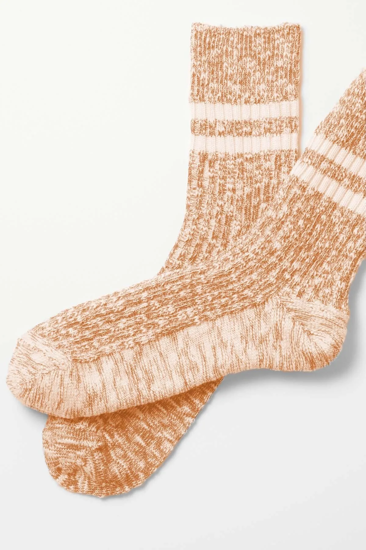 Orange Ribbed Socks