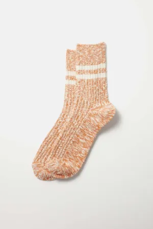 Orange Ribbed Socks