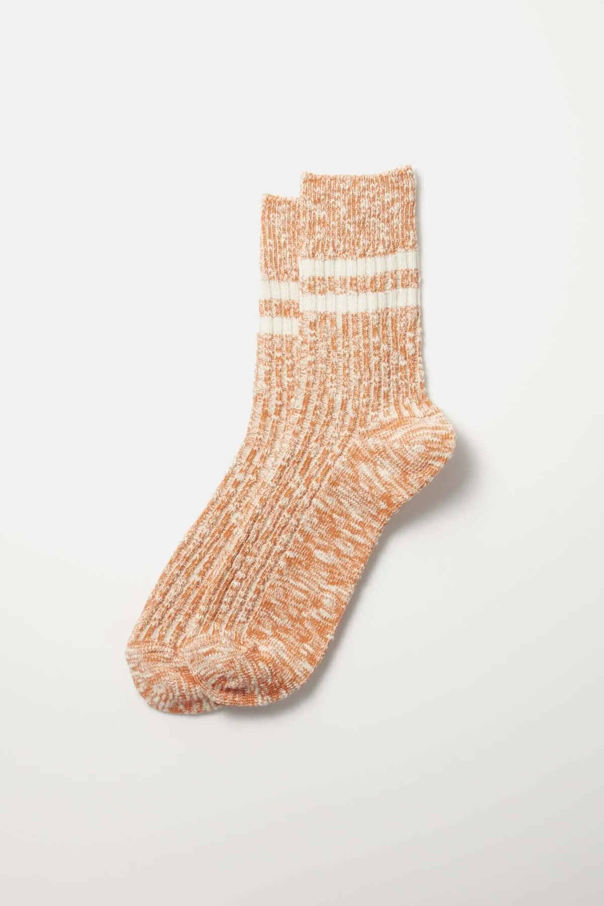 Orange Ribbed Socks