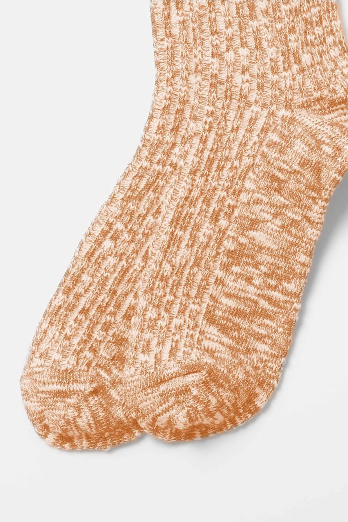 Orange Ribbed Socks