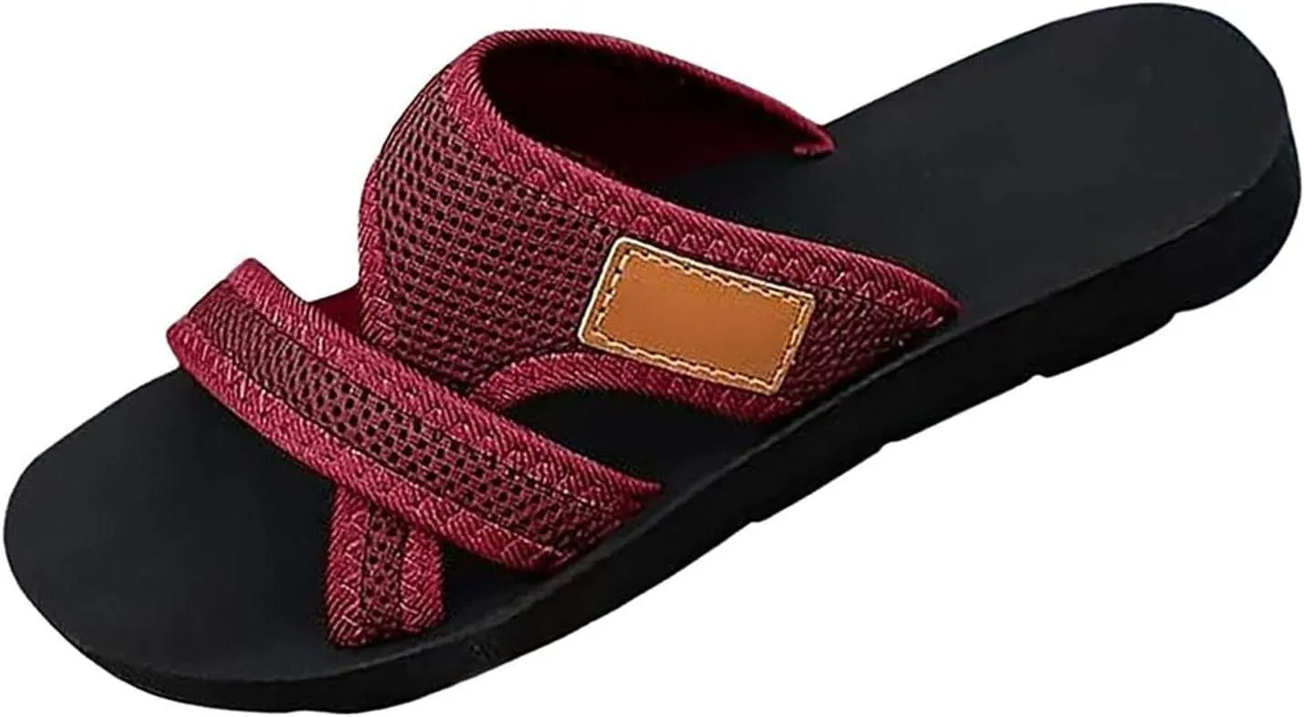 Orthopedic Sandals for Women 2025,Women's Comfortable Breathable Mesh Flip Flops,Lightweight Arch Support Sandals Comfy Hollow Mesh Walking Slide Sandal