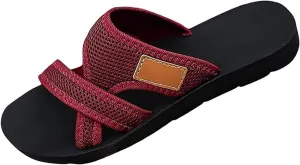 Orthopedic Sandals for Women 2025,Women's Comfortable Breathable Mesh Flip Flops,Lightweight Arch Support Sandals Comfy Hollow Mesh Walking Slide Sandal
