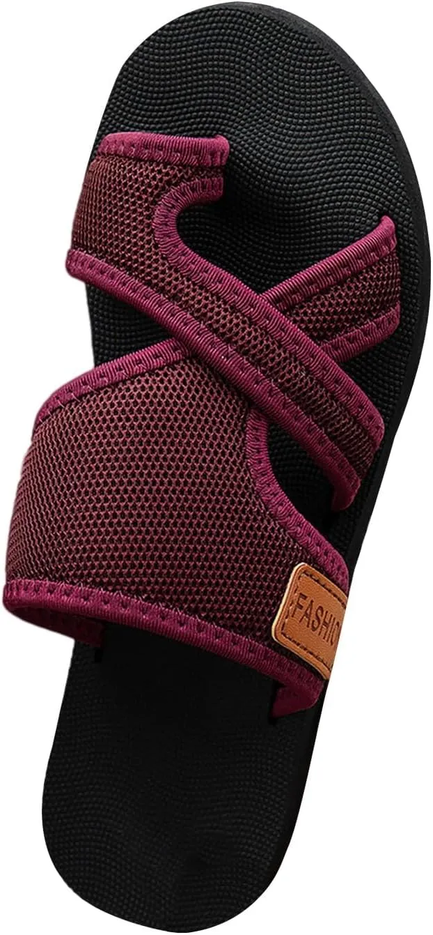 Orthopedic Sandals for Women 2025,Women's Comfortable Breathable Mesh Flip Flops,Lightweight Arch Support Sandals Comfy Hollow Mesh Walking Slide Sandal