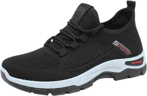 Orthopedic Sneakers for Women Summer Comfortable Slip On Soft Sole Walking Shoes Lightweight Breathable Mesh Color Block Workout Tennis Shoes with Arch Support