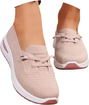 Orthopedic Walking Shoes for Women, Women Breathable Mesh Orthopedic Sneakers Slip On Nurse Shoes Arch Support Lightweight Non Slip Work Shoe