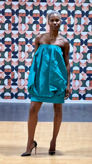 Oscar De La Renta AW13 Silk Corset Bubble Dress, US4 (fits like Size 0), Green