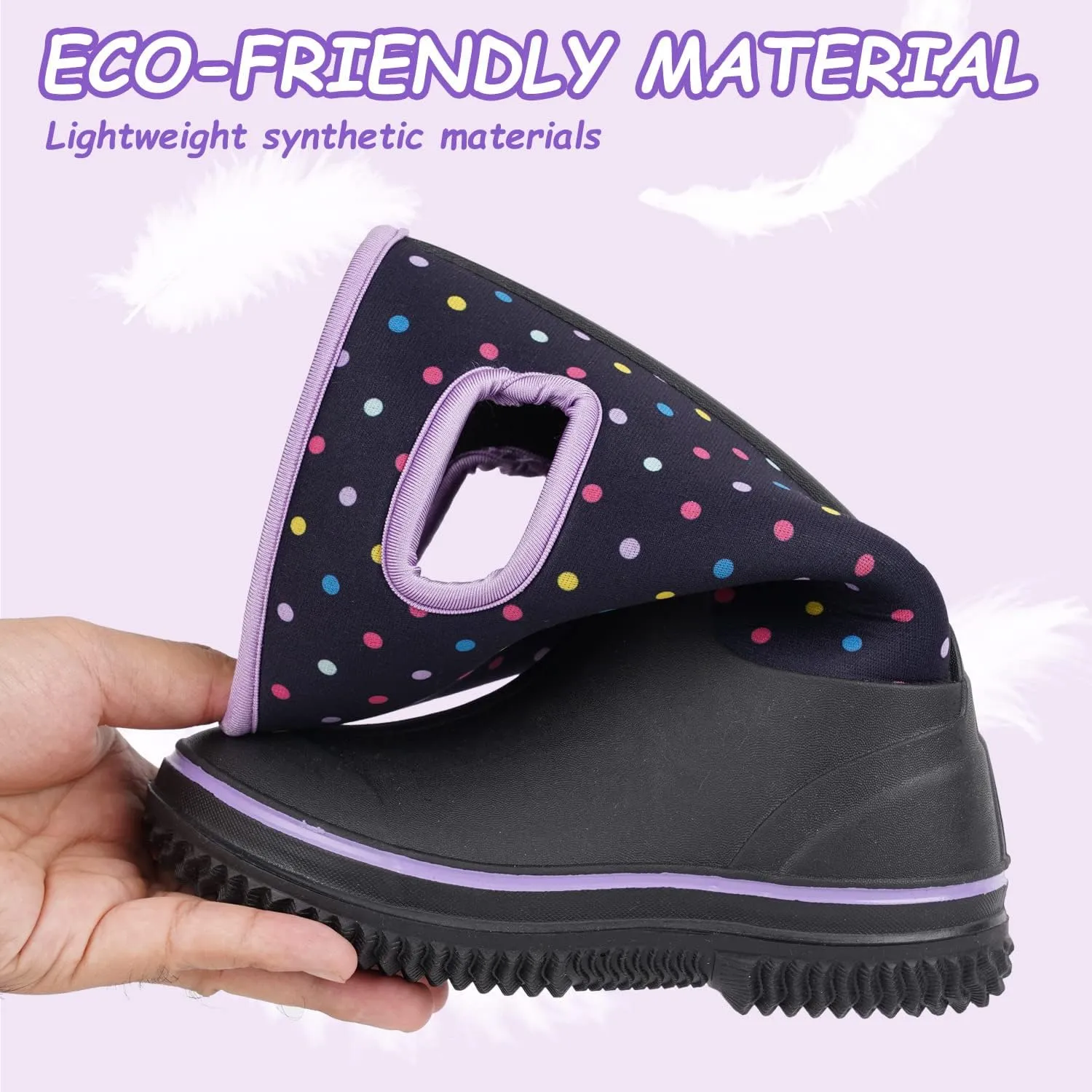 Outee Toddler Kids Warm Waterproof Neoprene Rain Boots