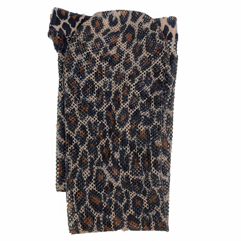 Pamela Mann Plus Size Leopard Print Fishnet Tights