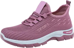 Plantar Fasciitis Shoes for Women Men Breathable Mesh Slip On Sneakers Walking Workout Tennis Sneakers with Arch Support
