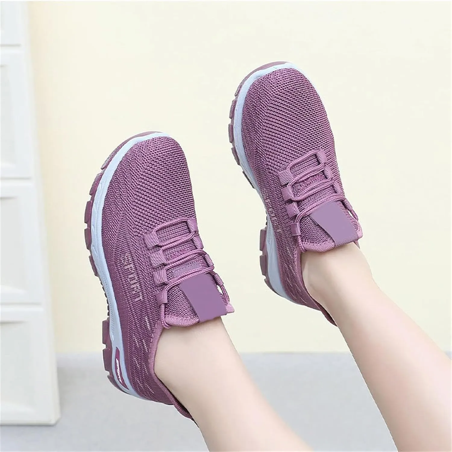 Plantar Fasciitis Shoes for Women Men Breathable Mesh Slip On Sneakers Walking Workout Tennis Sneakers with Arch Support