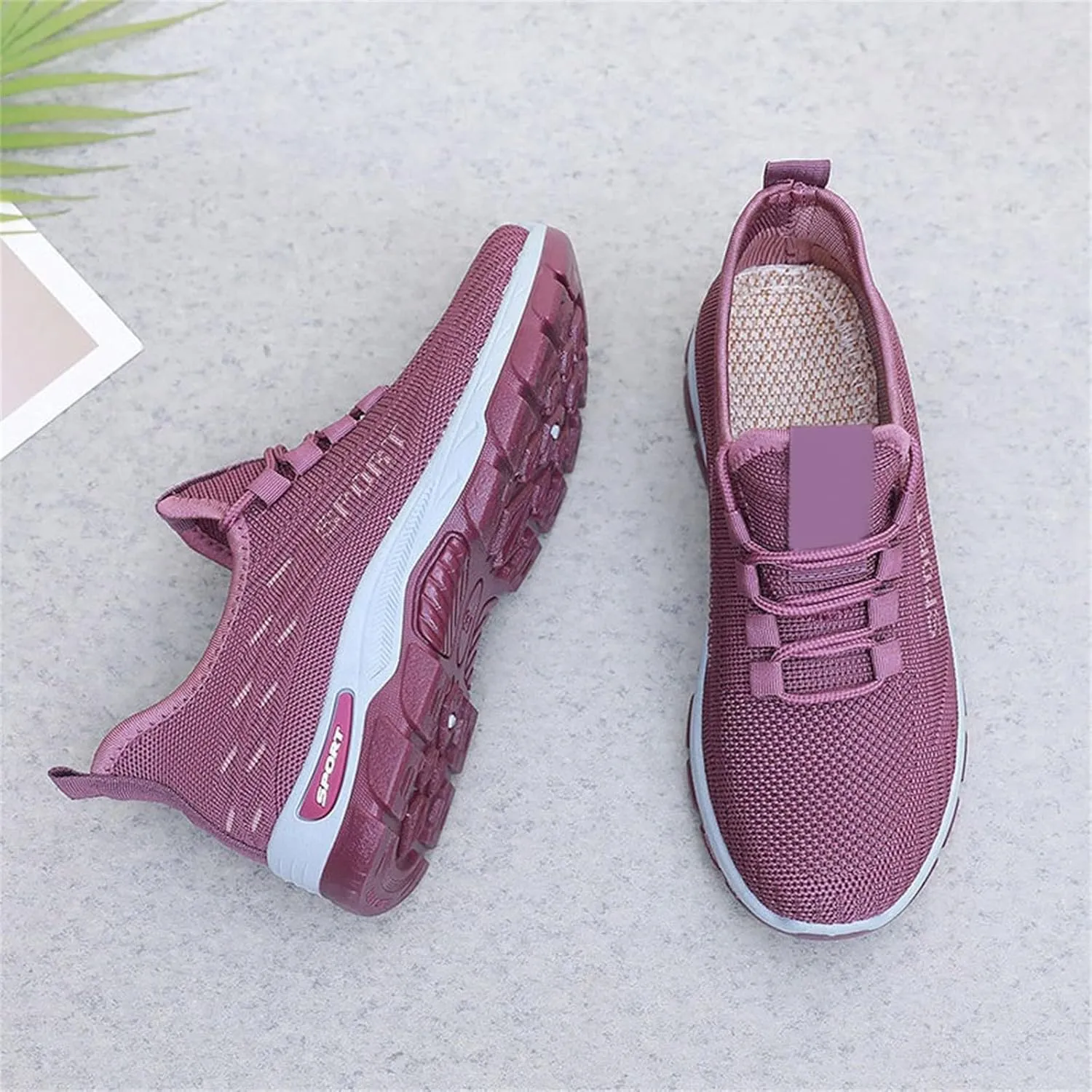 Plantar Fasciitis Shoes for Women Men Breathable Mesh Slip On Sneakers Walking Workout Tennis Sneakers with Arch Support