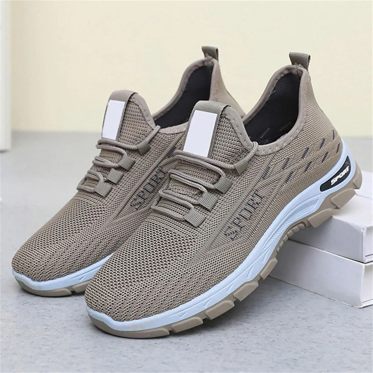 Plantar Fasciitis Shoes for Women Men Breathable Mesh Slip On Sneakers Walking Workout Tennis Sneakers with Arch Support
