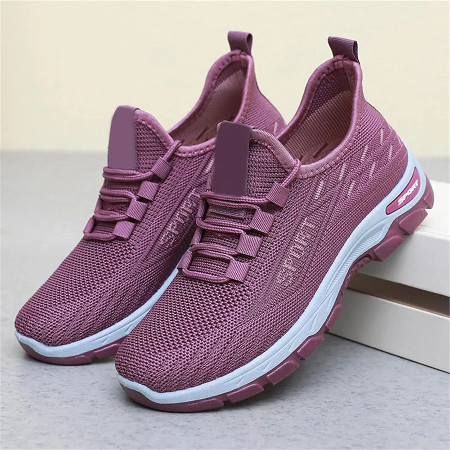Plantar Fasciitis Shoes for Women Men Breathable Mesh Slip On Sneakers Walking Workout Tennis Sneakers with Arch Support