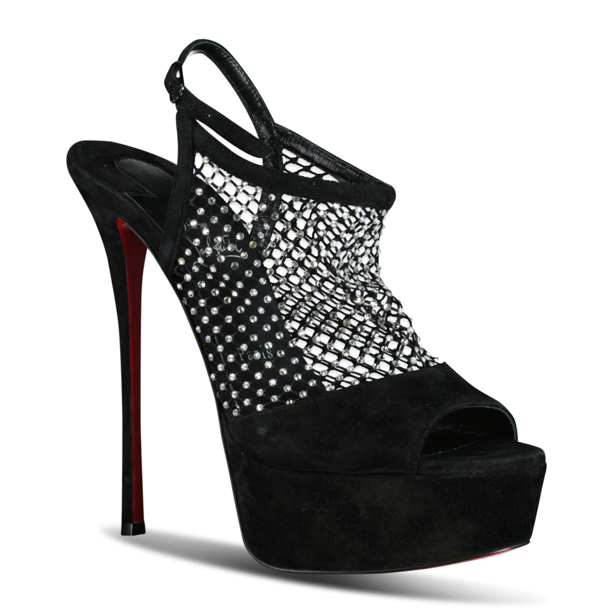 Plougesta Alta Strass Fishnet Heels