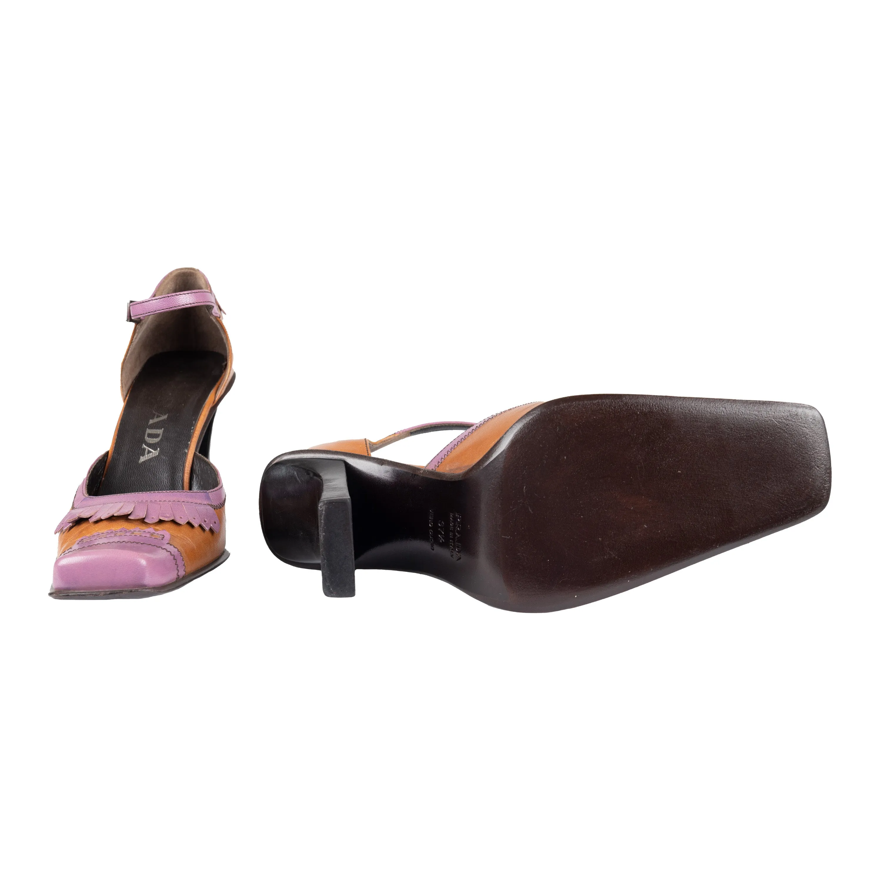 Prada Fringe Square Toe Pump Heels - '10s
