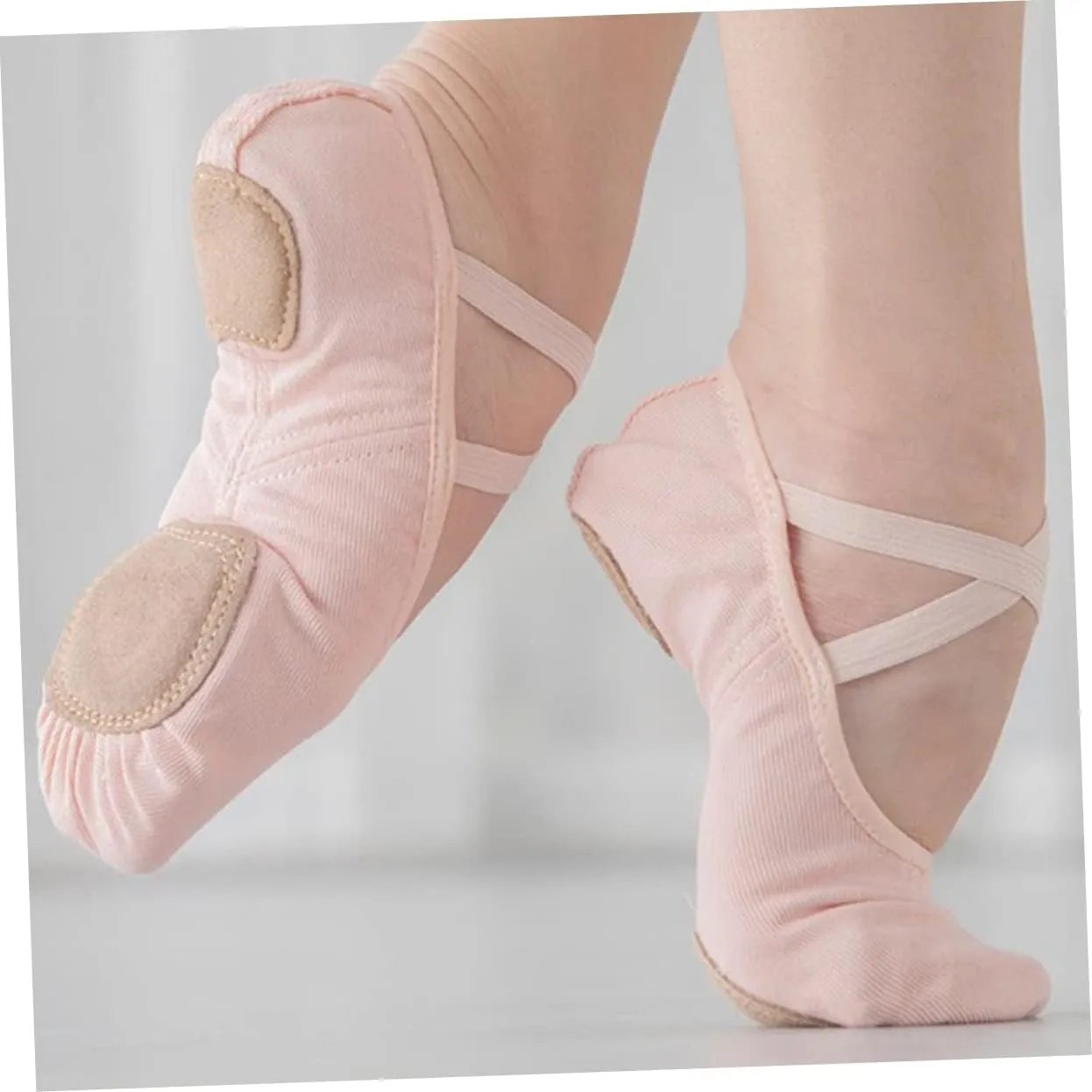 Professional Ballet Dance Shoes for Adult Breathable Material Comfortable Fit Elastic Band Suitable for Yoga Folk Modern Ballroom Jazz Dance