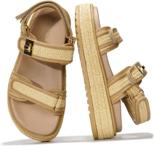 Project Cloud Platform Sandals Women Footwear - Memory Foam & Comfortable Adjustable Strap Ladies Wedges - Non Slip Fashion Beach Sandals for Women 2025 (Ginevra)