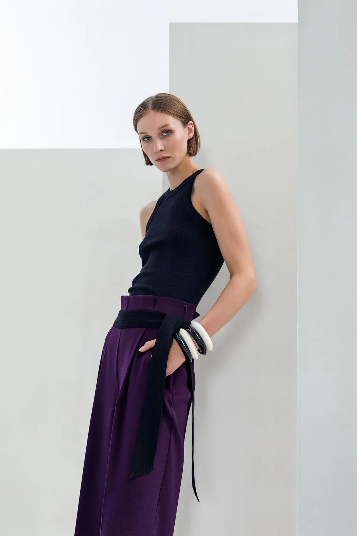 Purple Palazzo Trousers
