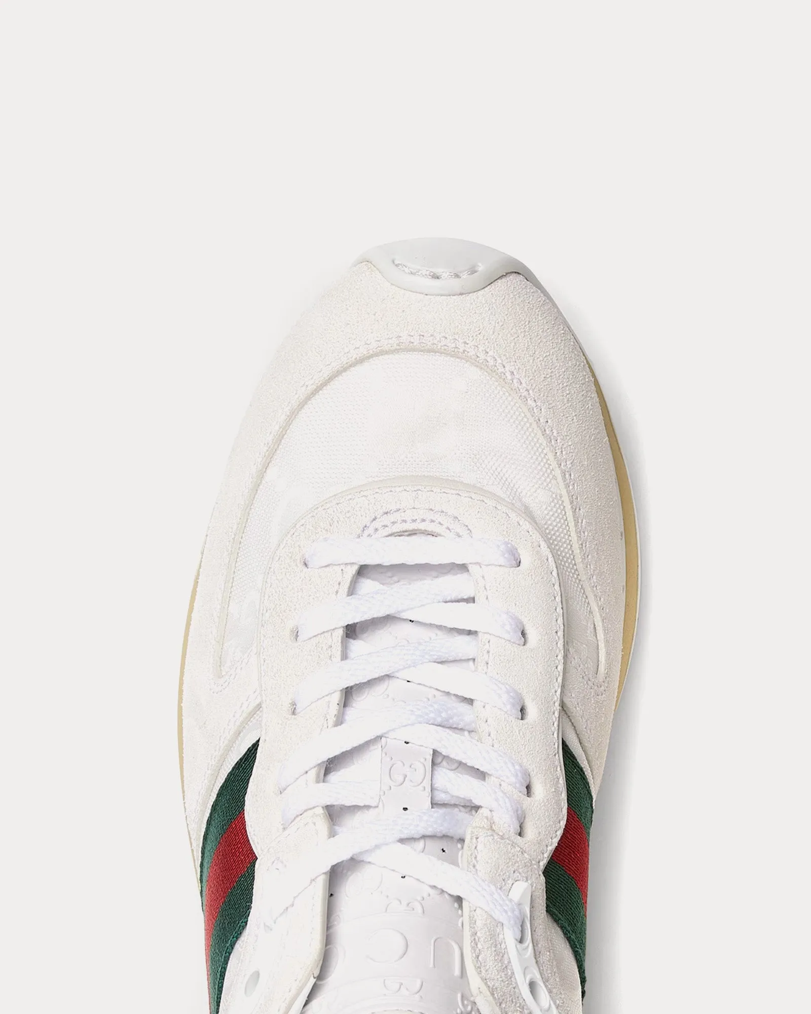 Re-Motion with GG Nylon White Low Top Sneakers
