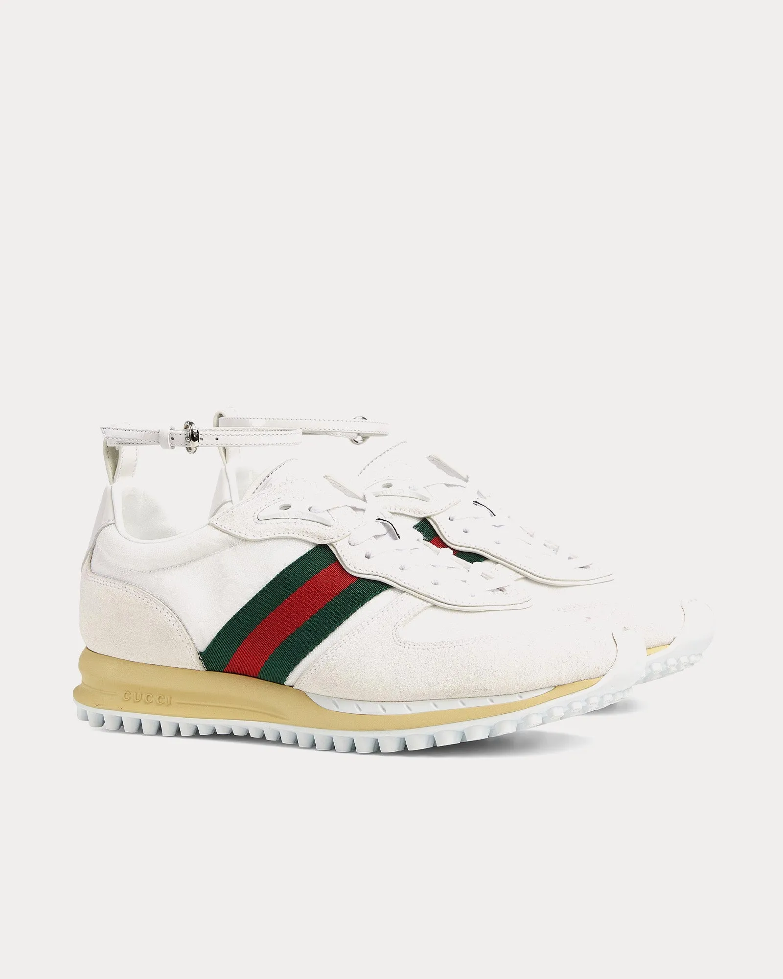Re-Motion with GG Nylon White Low Top Sneakers