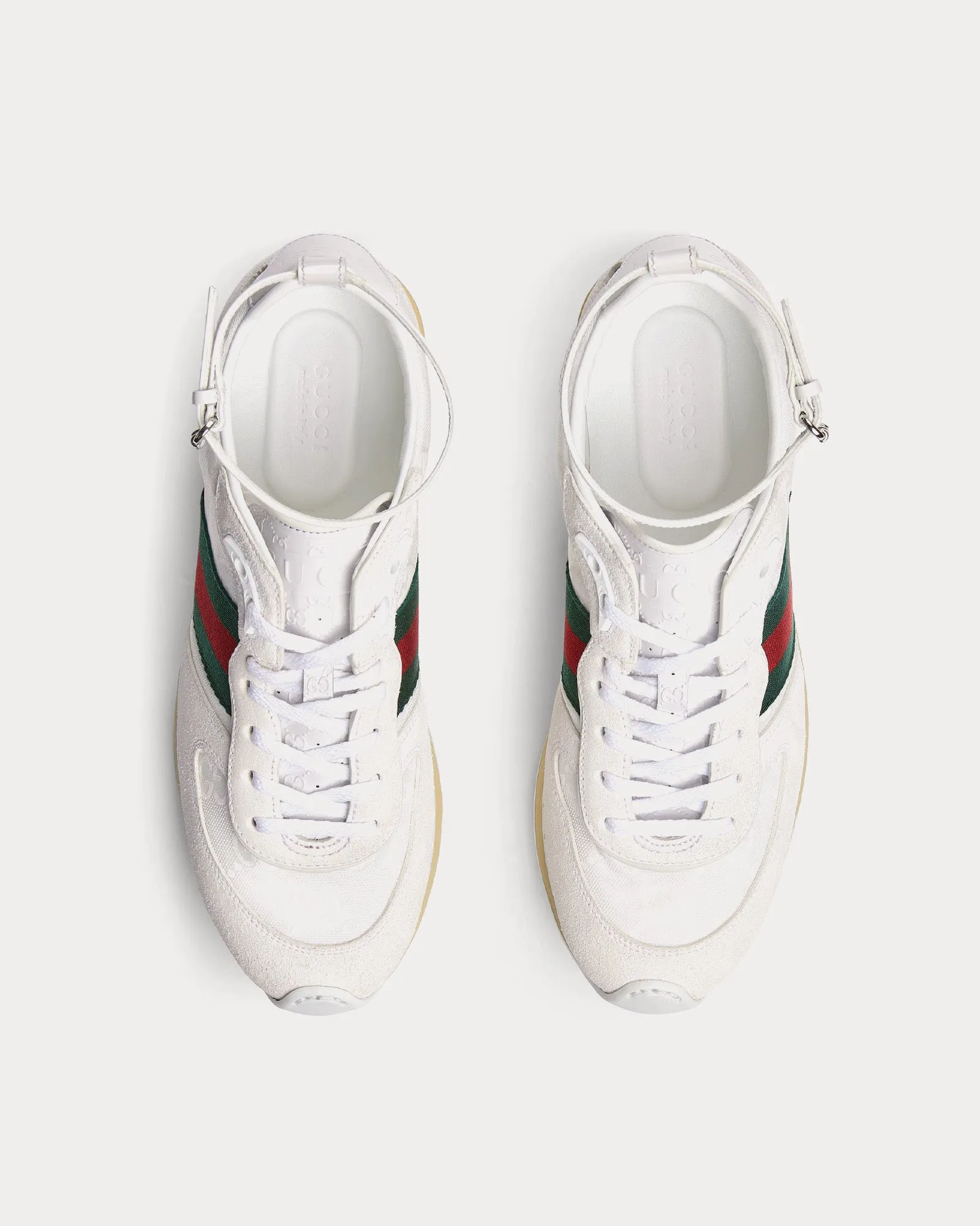 Re-Motion with GG Nylon White Low Top Sneakers