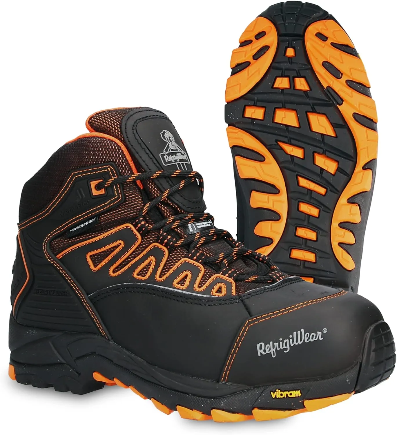RefrigiWear Mens PolarForce Hiker Boots, Insulated Work Boots, -30F Comfort Rating