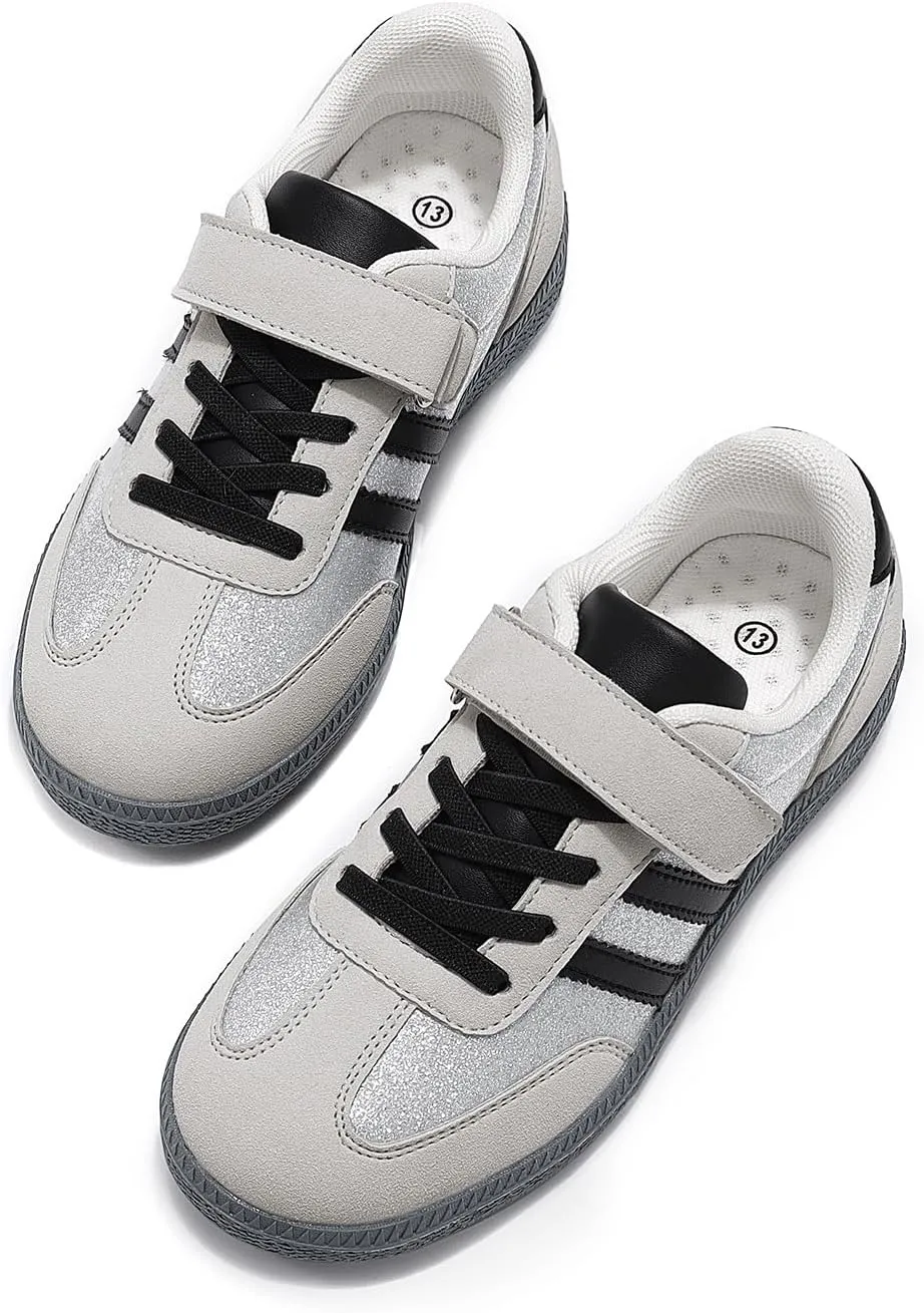 Rihero Boys Girls Sneakers Kids Cute School Uniform Shoes Slip on Walking Sneakers for Toddler/Little Kid/Big Kid