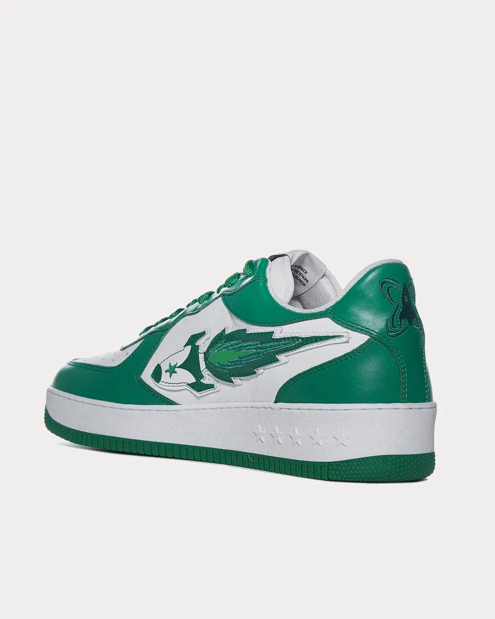 Rocket White / Green Low Top Sneakers