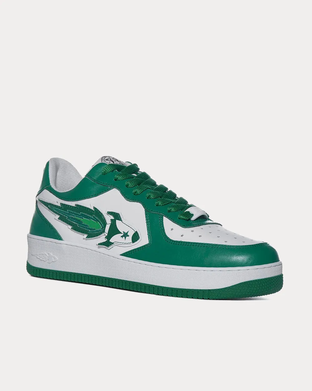 Rocket White / Green Low Top Sneakers