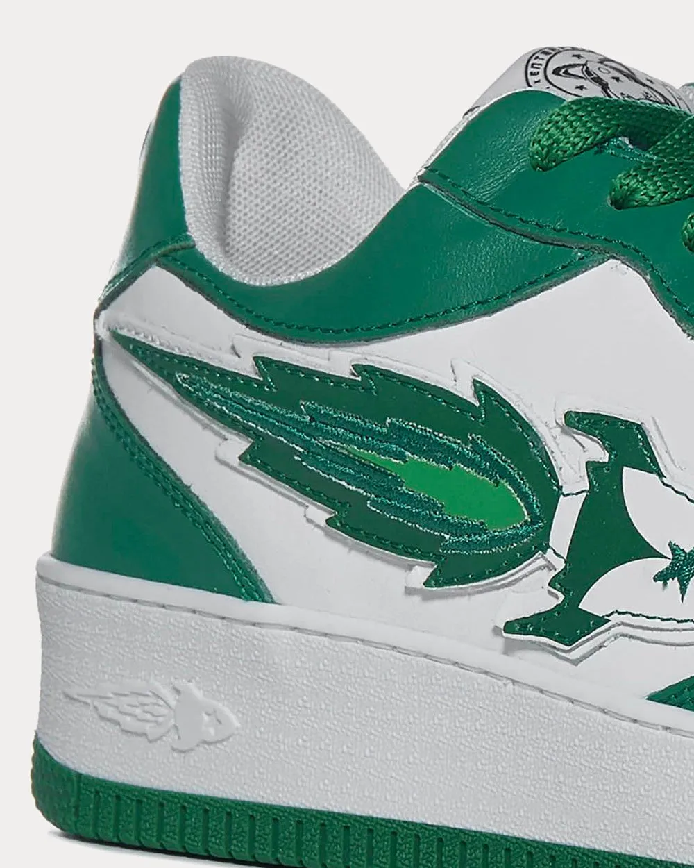 Rocket White / Green Low Top Sneakers