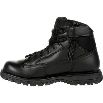 ROCKY MENS PORTLAND BLACK SIDE ZIP WATERPROOF PUBLIC SERVICE BOOT STYLE RKD0071