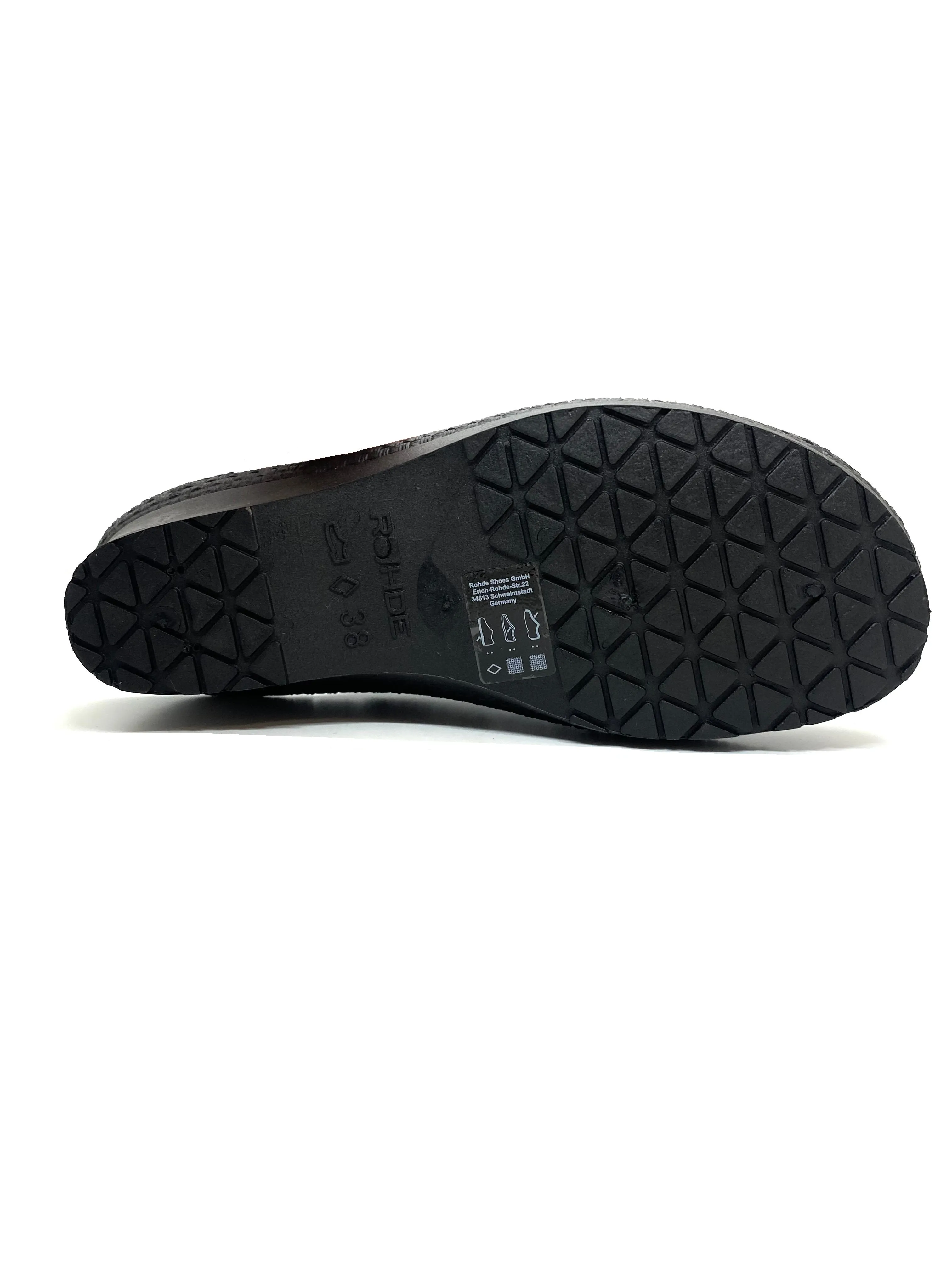 Rohde Ladies Wedge Heel Backless House Shoe