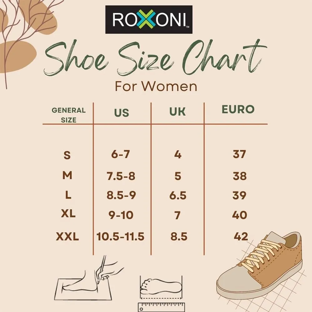 Roxoni Women's Flat Slip On Terry Classic Cotton & Velour Ballerina Slippers (Pack of 2)