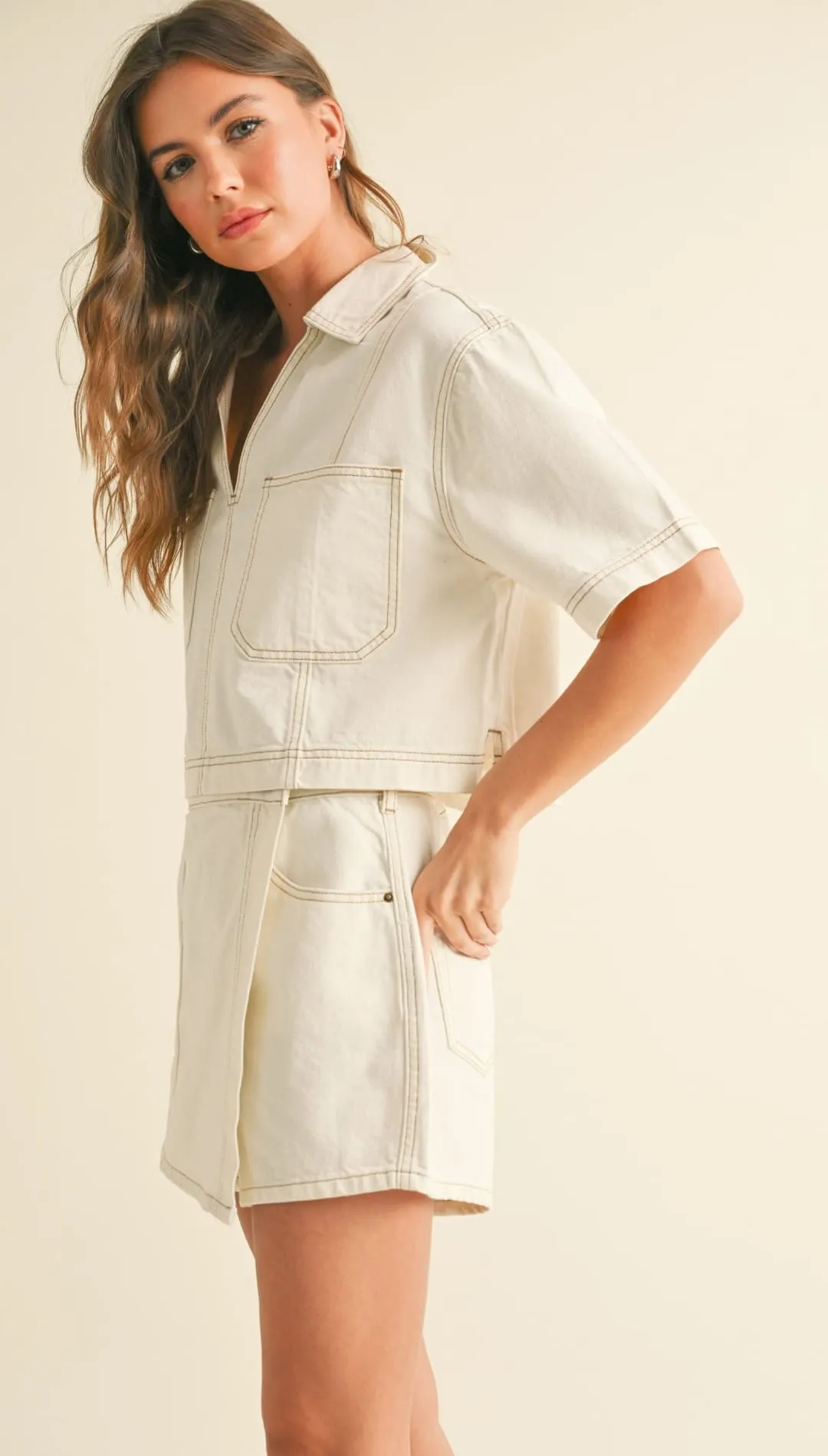 Roxy Denim Wrap Skort