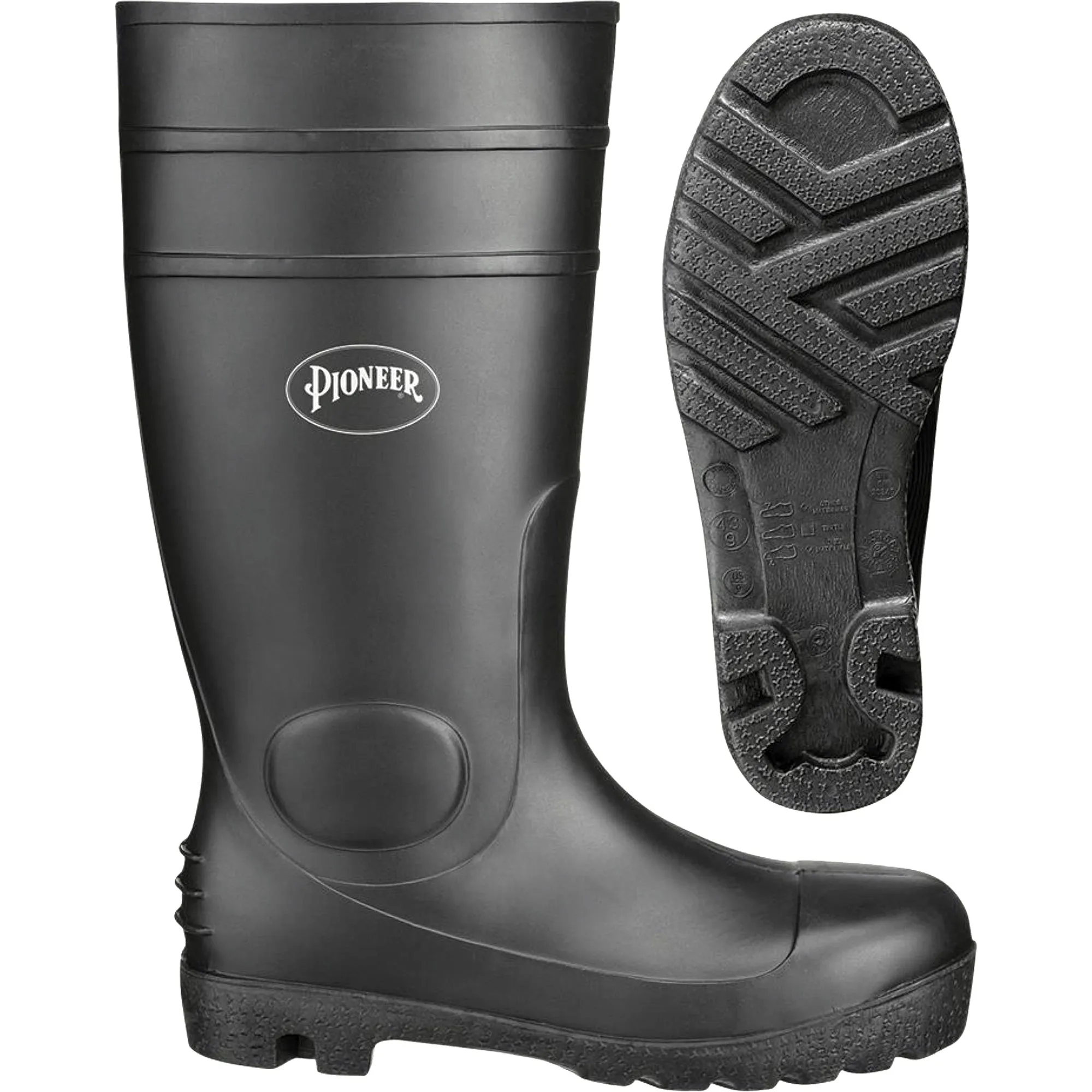 Safety Boots, PVC, Size 12, Puncture Resistant Sole