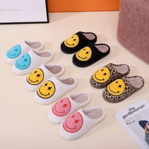 SALE House Smiley Face Slipper Women Kawaii Cartoon Plush Winter Warm Contton Indoor Funny Cute Fuzzy Floor Home Shoes Female