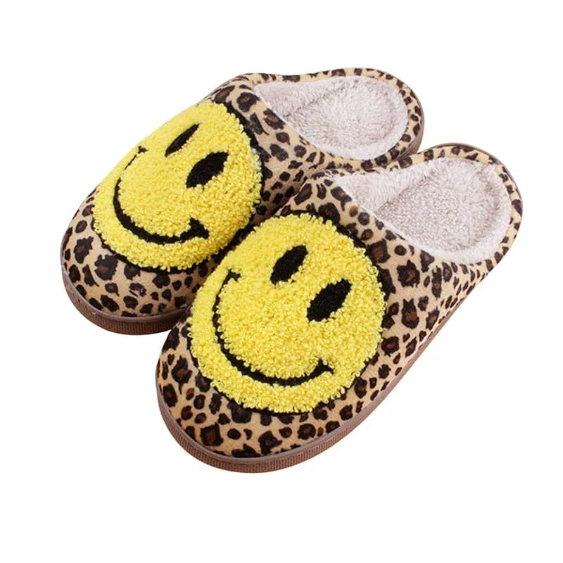 SALE House Smiley Face Slipper Women Kawaii Cartoon Plush Winter Warm Contton Indoor Funny Cute Fuzzy Floor Home Shoes Female