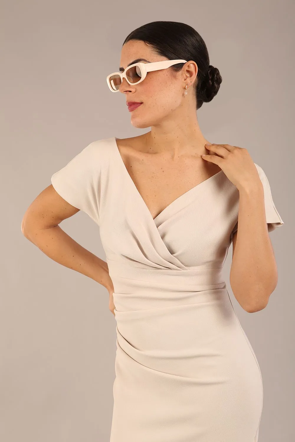 Seed Brooke Cap Sleeve Pencil Dress