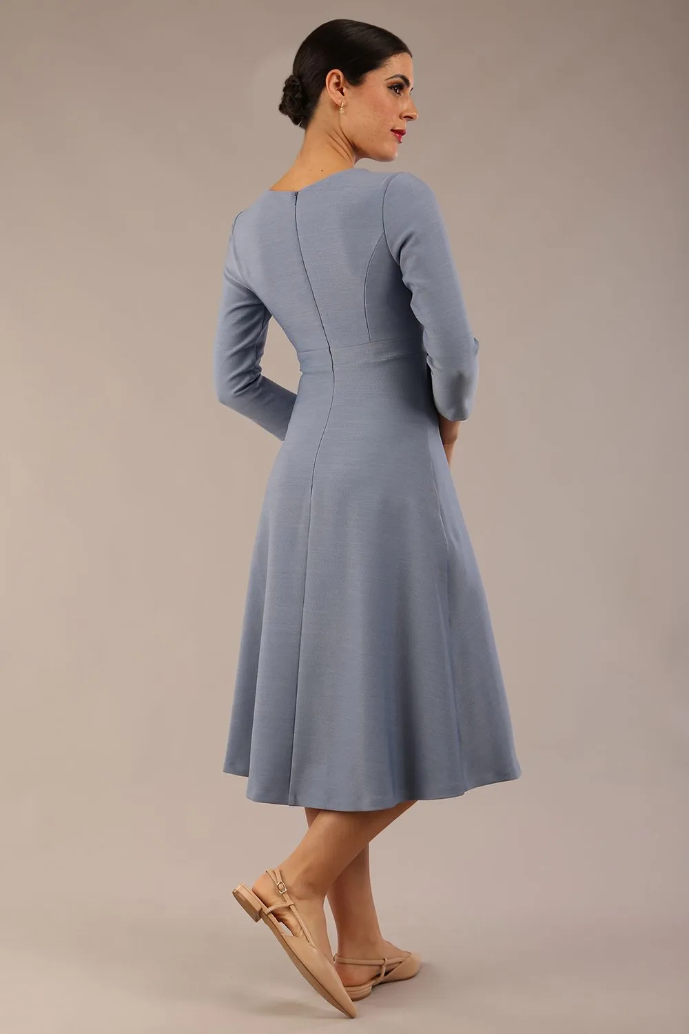 Seed Gresham 3/4 Sleeve Knee Length A-Line Dress