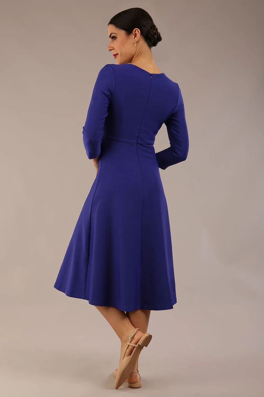 Seed Gresham 3/4 Sleeve Knee Length A-Line Dress